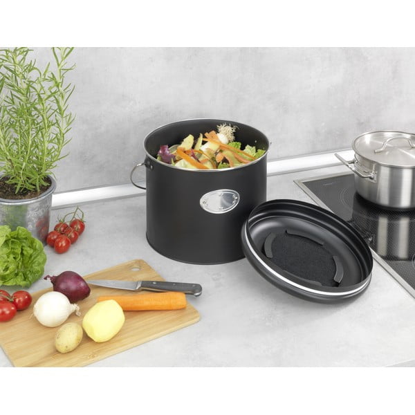 Črn koš za biološke odpadke 6 l Nero – Wenko-image-1