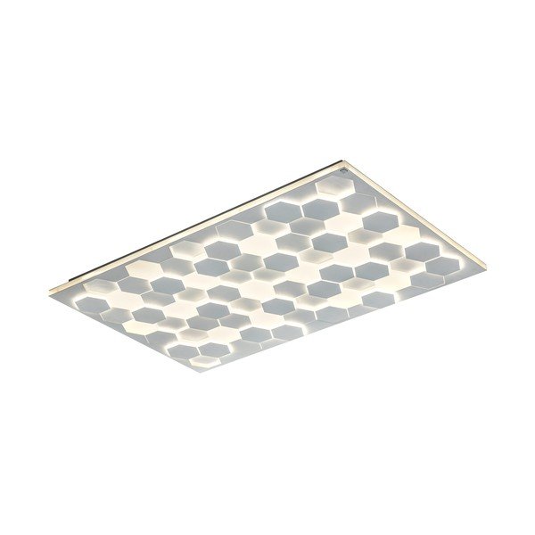 Bela LED stropna svetilka z glasovnim upravljanjem s pomočjo mobilne aplikacije s kovinskim senčilom 70x115 cm Cifavo – CINQUE-image-1