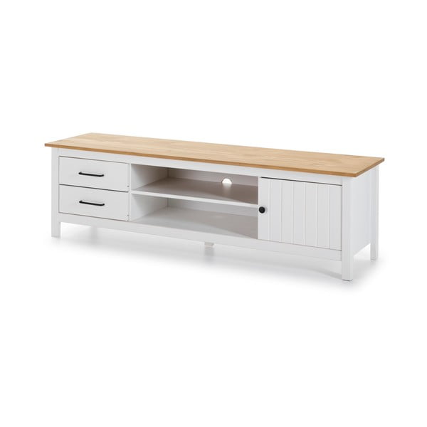 Bela TV omarica iz masivnega bora 158x47 cm Miranda – Marckeric-image-3