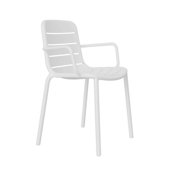 Komplet 2 belih vrtnih stolov Resol Gina-image-1
