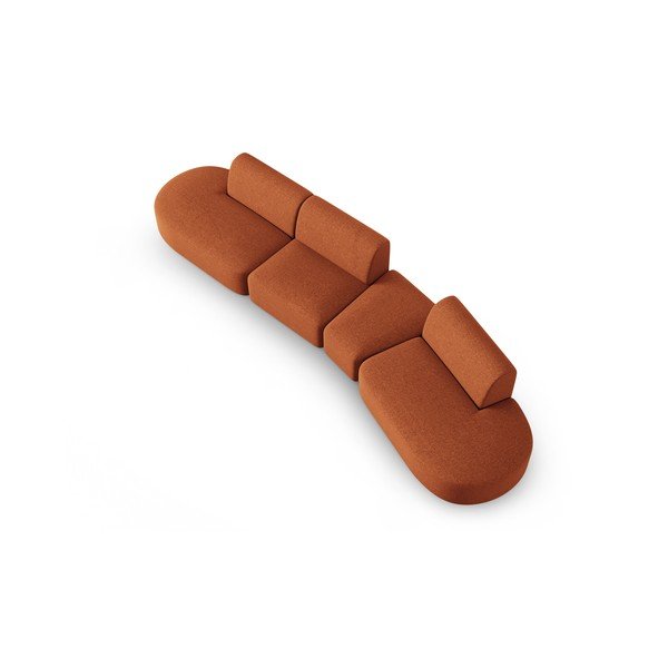 Oranžna sedežna garnitura 412 cm Shane – Micadoni Home-image-3