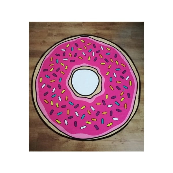 Rožnata otroška brisača za na plažo ø 150 cm Donut – JAHU collections-image-1