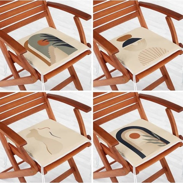 Sedežne blazine v kompletu 4 ks 42x42 cm Illustrated Arch – Mila Home-image-1