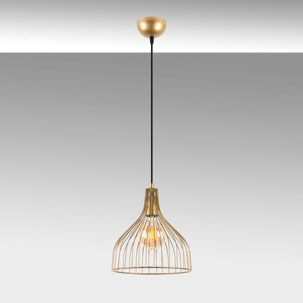 Viseča svetilka v zlati barvi s kovinskim senčilom ø 25 cm Cafu – Opviq lights-image-2