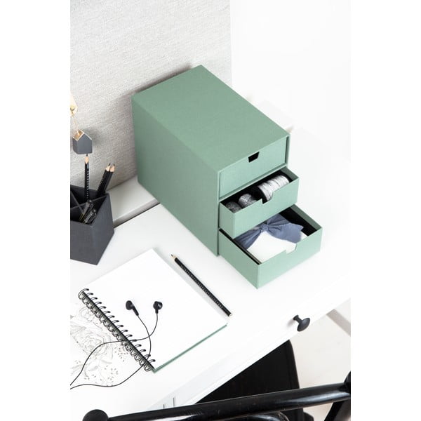 Zelen kartonast organizator za predale Ingrid Canvas Paper Laminate – Bigso-image-2
