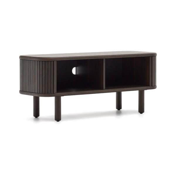 Temno rjava TV omarica v jesenovem dekorju 120x50 cm Mailen – Kave Home-image-4