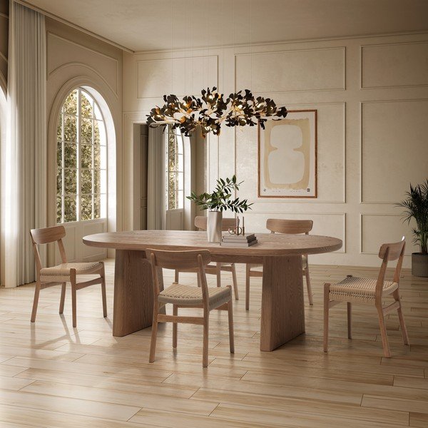 Jedilna miza v jesenovem dekorju 100x200 cm Blair – MOME-image-1