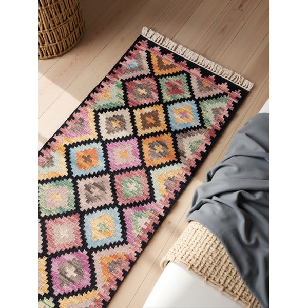 Obojestranski ročno tkan volnen tekač 60x190 cm Kamal Zara – Nouristan-image-2