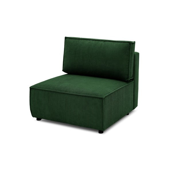 Zelen modul za sedežno garnituro iz rebrastega žameta (s kotom po izbiri) Nihad modular – Bobochic Paris