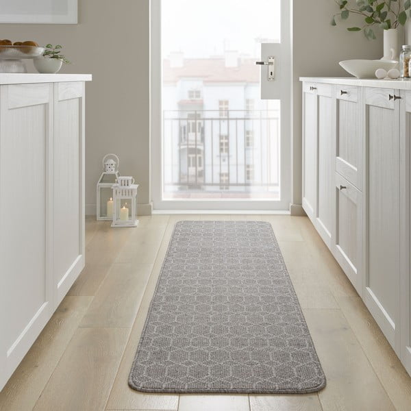 Svetlo siv pralen tekač 57x230 cm Argyll – Flair Rugs-image-1