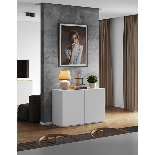 Bela komoda z vrati TemaHome Join, 120 x 84 cm-image-1