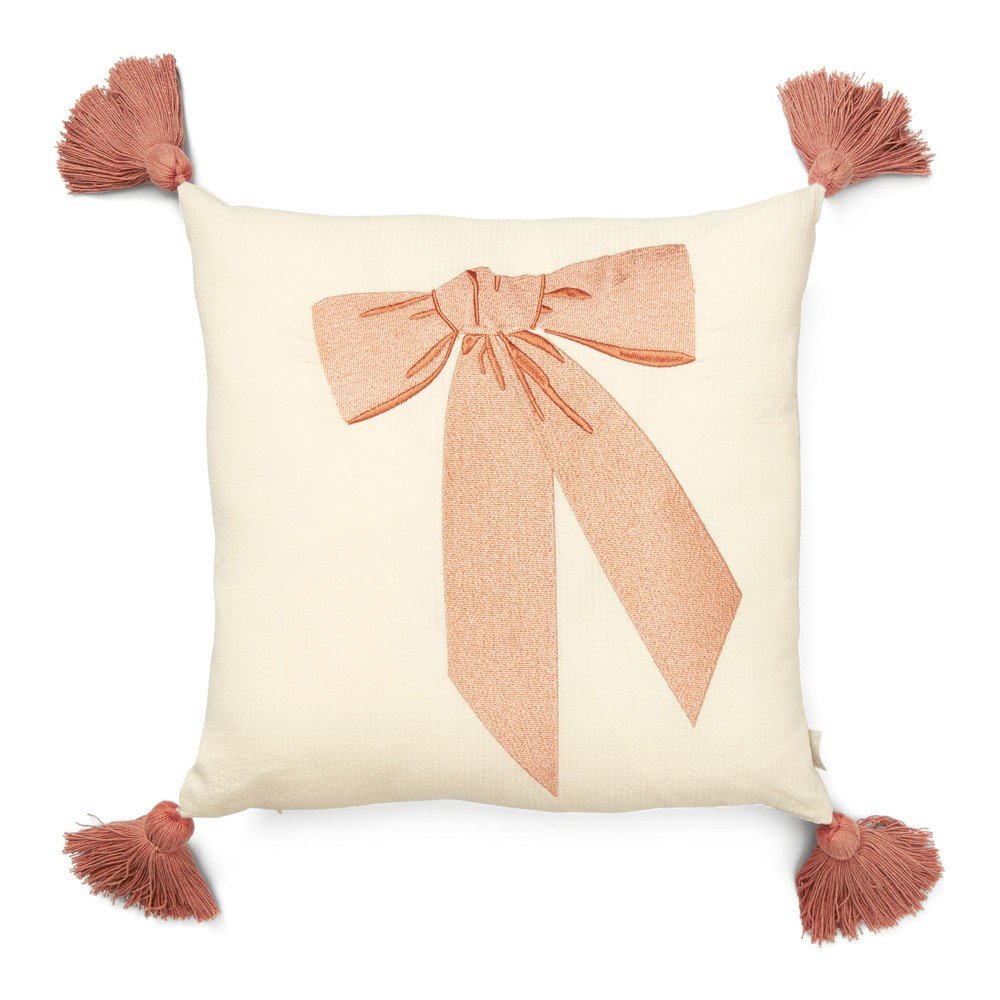 Otroška blazina iz organskega bombaža 35x35 cm Bows