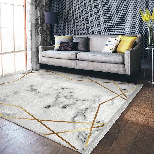 Preproga v beli in zlati barvi 160x230 cm - Mila Home-image-3