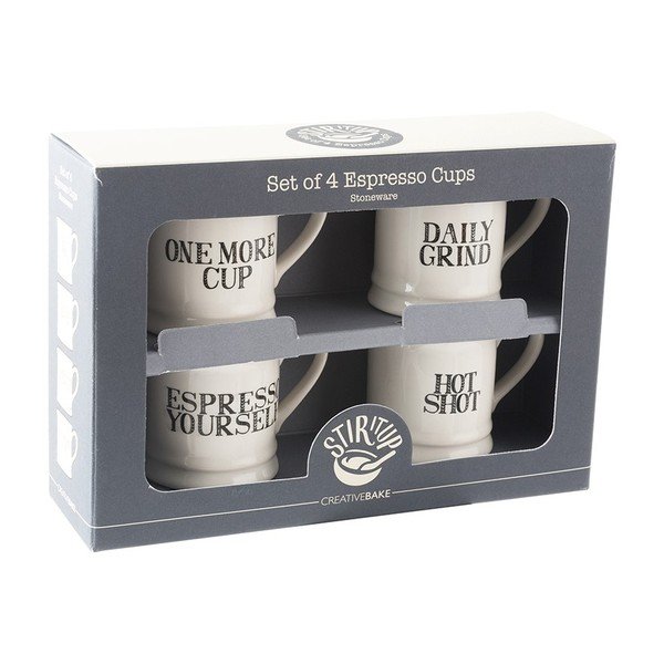 Komplet 4 keramičnih vrčkov za espresso Creative Tops Stir It Up, 60 ml-image-1