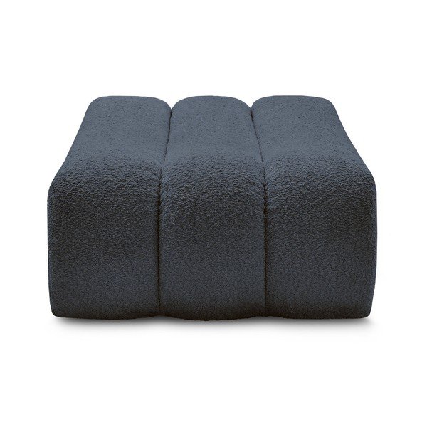 Temno moder tabure iz tkanine bouclé Azra – Bobochic Paris-image-4