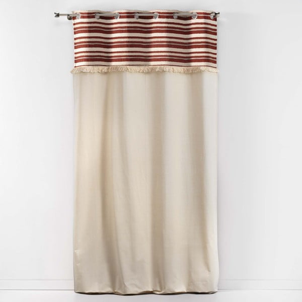 Bombažna zavesa v opečnato oranžni in naravni barvi 140x240 cm Atlas – douceur d'intérieur