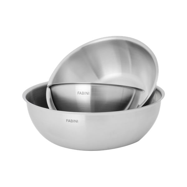 Sklede v kompletu 3 ks iz nerjavečega jekla v srebrni barvi ø 25,5 cm Lucca 3.0 – FABINI-image-3