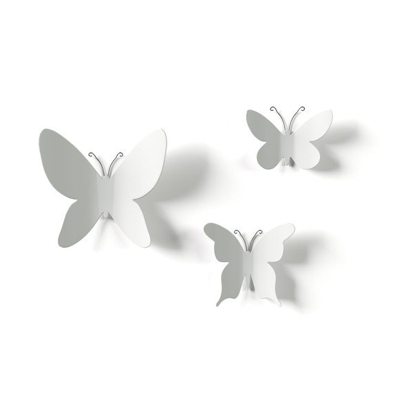 Komplet 9 beliih 3D stenskih dekoracij Umbra Butterflies-image-4