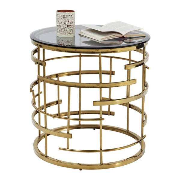 Stranska mizica v zlati barvi Kare Design Jupiter, ⌀ 55 cm