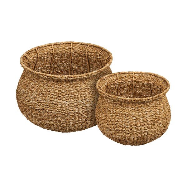Cvetlični lonci v kompletu 2 ks iz morske trave ø 46 cm Eden – House Nordic-image-4