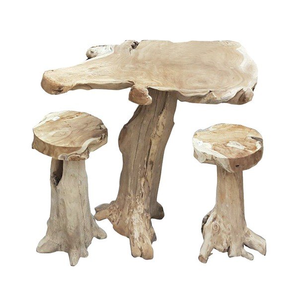 Vrtna barska miza iz masivnega tika 95x65 cm Surga – Garden Pleasure-image-2