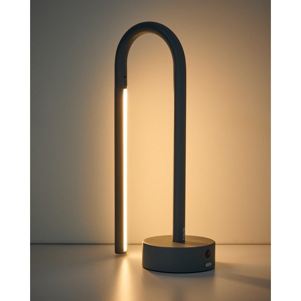 Svetlo modra kovinska LED namizna svetilka (višina 30 cm) Bow – Kave Home-image-1