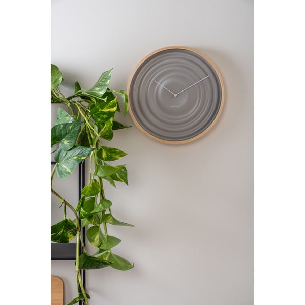 Bež stenska ura Karlsson Ribble, ø 31 cm-image-1