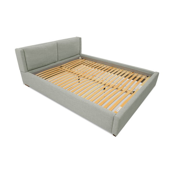 Siva oblazinjena zakonska postelja z letvenim dnom 180x200 cm Dreamer – Scandic-image-3