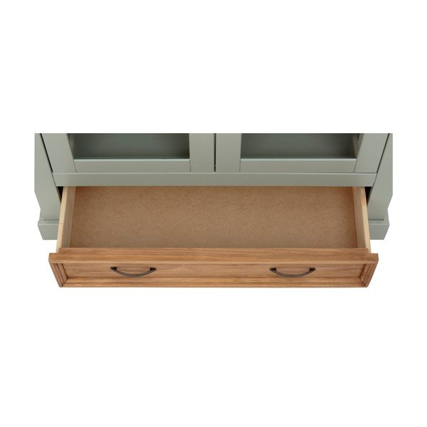 Svetlo zelena vitrina iz masivnega bora 100x120 cm Selma – Støraa-image-4