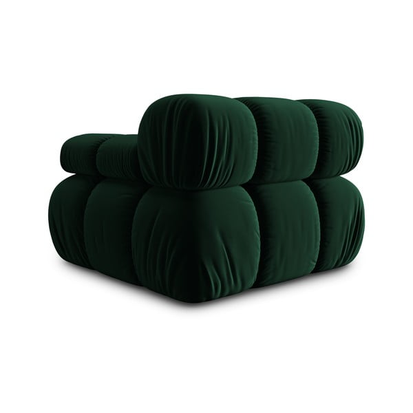 Zelena žametna modularna sedežna garnitura (desni kot) Bellis – Micadoni Home-image-4