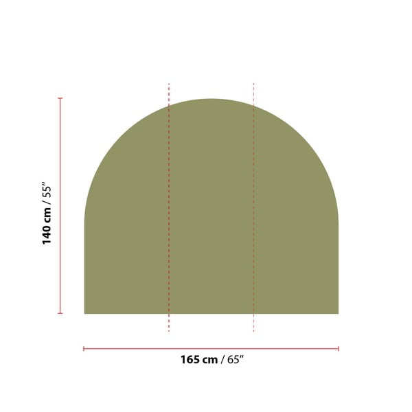 Stenska nalepka 165x140 cm Olive Green - Ambiance-image-1