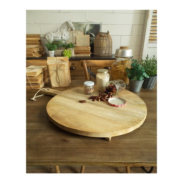 Deska za rezanje in serviranje iz mangovega lesa Orchidea Milano Vintage Wood Round Large