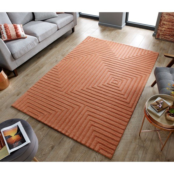 Oranžna volnena preproga Flair Rugs Estela, 160 x 230 cm-image-4