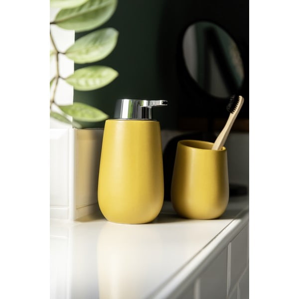 Rumen keramičen lonček za zobne ščetke Badi – Wenko-image-2