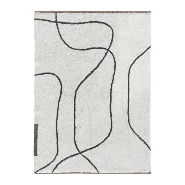 Slonokoščena pralna bombažna preproga 100x140 cm Shadow – Mette Ditmer Denmark