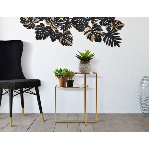 Okrogla mizica v zlati barvi 40x50 cm - Mauro Ferretti-image-1