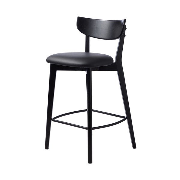 Črn barski stol (višina sedeža 67 cm) Pero – Unique Furniture