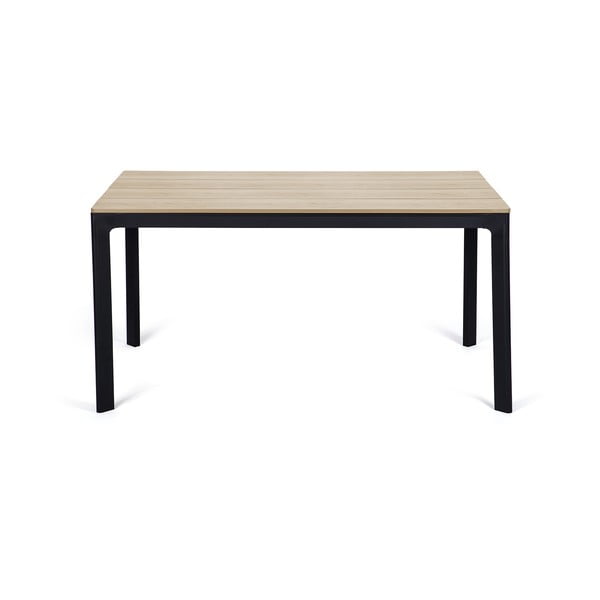 Vrtna jedilna garnitura za 4 osebe s črnimi stoli Joanna in mizo Thor, 147 x 90 cm-image-2