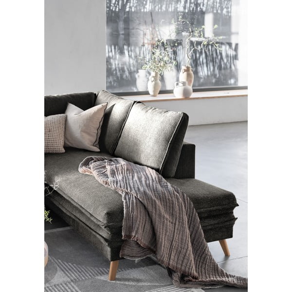 Temno siva raztegljiva kotna sedežna garnitura (desni kot) Charming Charlie – Miuform-image-4