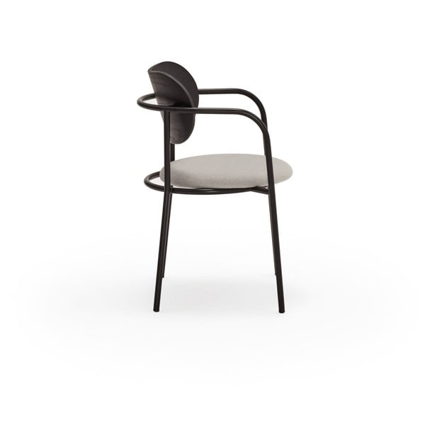 Črno-siv jedilni stol v jesenovem dekorju Eclipse - Teulat-image-4