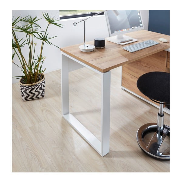 Pisalna miza iz hrastovega dekorja 120x117 cm Lioni - Germania-image-1