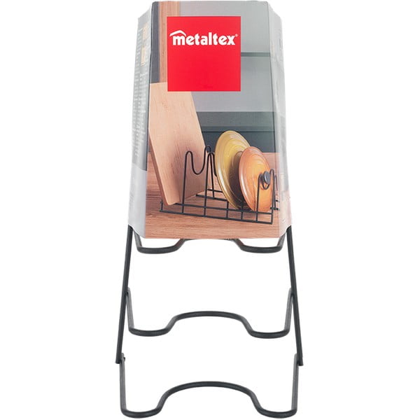 Črno stojalo za pokrovke Metaltex Lido Lava-image-3