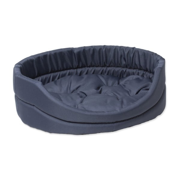 Temno modra plišasta postelja za pse 40x48 cm Dog Fantasy DeLuxe – Plaček Pet Products