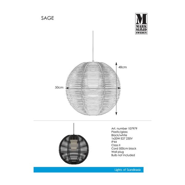 Črna viseča svetilka Markslöjd Sage Pendant-image-2