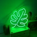 Zelena stenska svetleča dekoracija Candy Shock Leaf, 30 x 40 cm