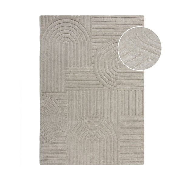 Siva volnena preproga Flair Rugs Zen Garden, 120 x 170 cm