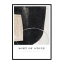 Plakat z okvirjem 72x102 cm Sort Of Stone   – Malerifabrikken