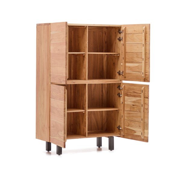 Komoda iz masivne akacije v naravni barvi 100x155x40,5 cm Uxue – Kave Home-image-4