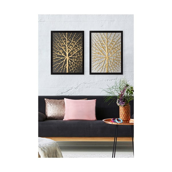 Komplet 2 slik Tablo Center Tree Golden-image-1