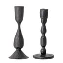 Komplet 2 svečnikov Bloomingville Deja iz črne kovine, višina 16 cm
